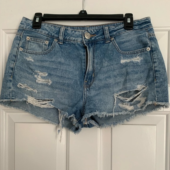 American Eagle Outfitters Pants - AE Mid Rise Tom Girl Distressed Shorts